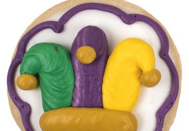 Holiday Decorated Cookie- Mardi Gras Crown
